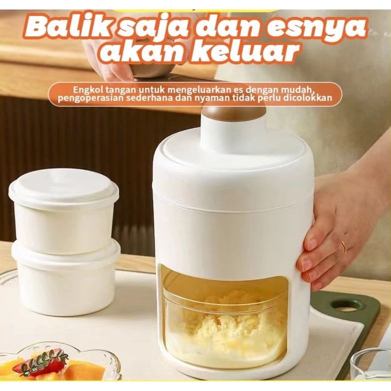 [ COD ] serutan es batu Alat Serut Es Batu Portable Mesin Putar Manual Ice Stone Crusher Shavels