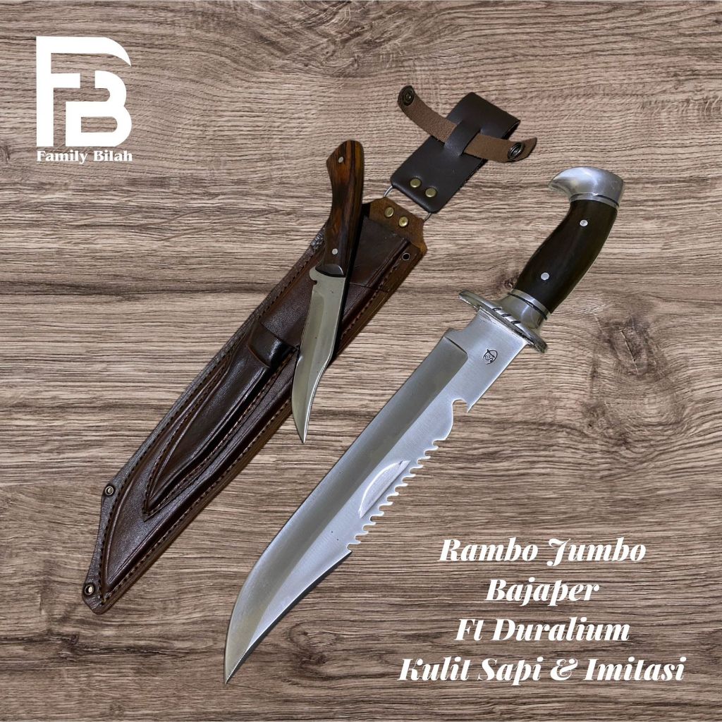 PISAU SANGKUR RAMBO BESAR BAJAPER 27cm
