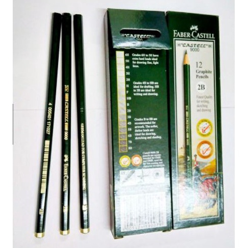 

KODE Q6B6 Pensil 2B Faber Castell Castell 9 Isi 12 batang