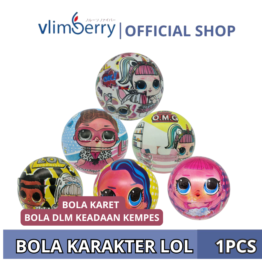 Vlimberry Mainan Bola Karet Anak Bola Karet Karakter LOL