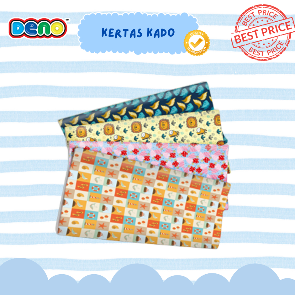 

DENO Kertas Kado / Bungkus Kado / Gift Wrapping Paper (Harga per Lembar)