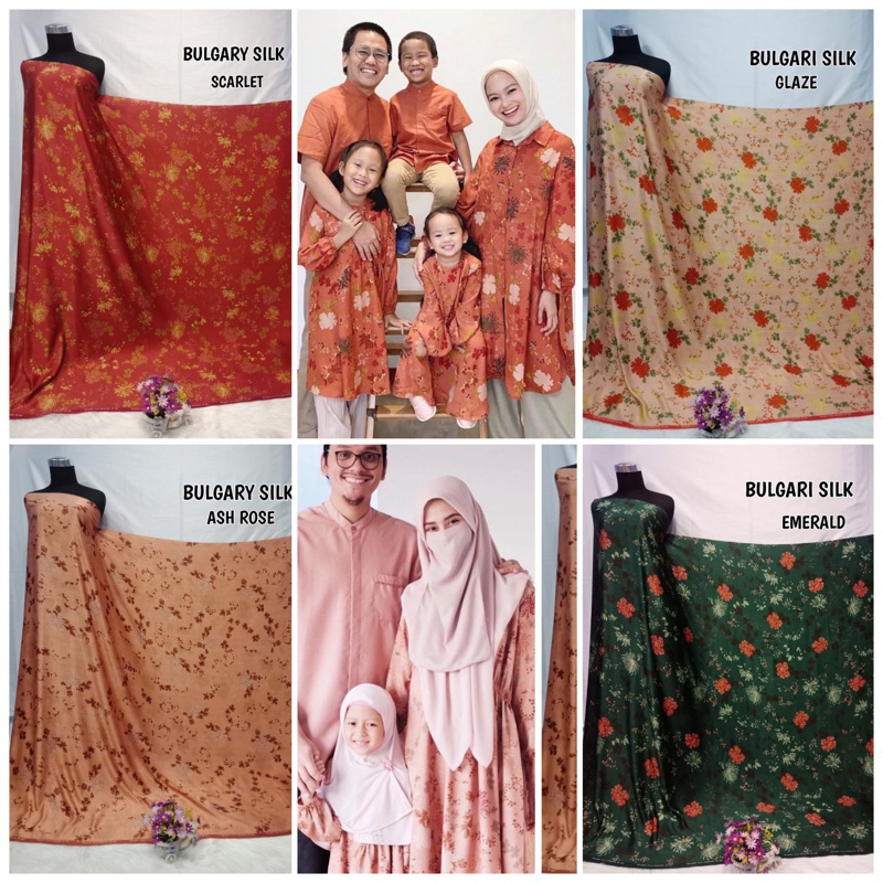 SALE Bahan Kain Silk meteran Ihsani / bahan gamis seragam sarimbit dan mukena / kain silk meteran mu