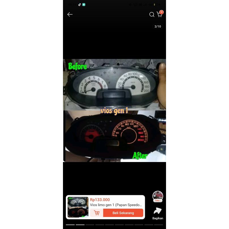 Vios limo gen 1(papan speedometer variasi)