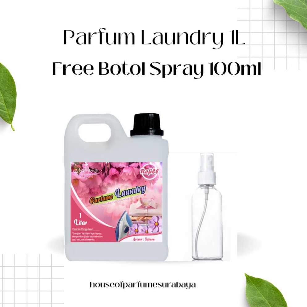 Subsidi Parfume Laundry kemasan 1 Liter FREE BOTOL SPARY KOSONG 1 ML  pewangi pakaian laundry tahan 