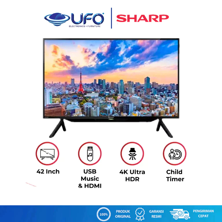 Sharp TV LED AQUOS 42 Inch Full HD Easy Smart TV 2TC42DF1