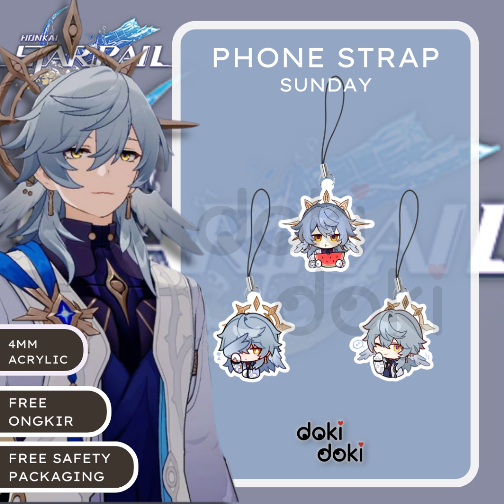 DOKIDOKI PHONE STRAP HP SUNDAY HONKAI STAR RAIL