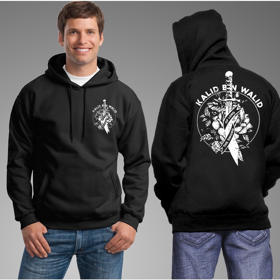 HOODIE KHALID BIN WALID  SWEATER HOODIE PRIA  JAKET SLIM KHALID BIN WALID