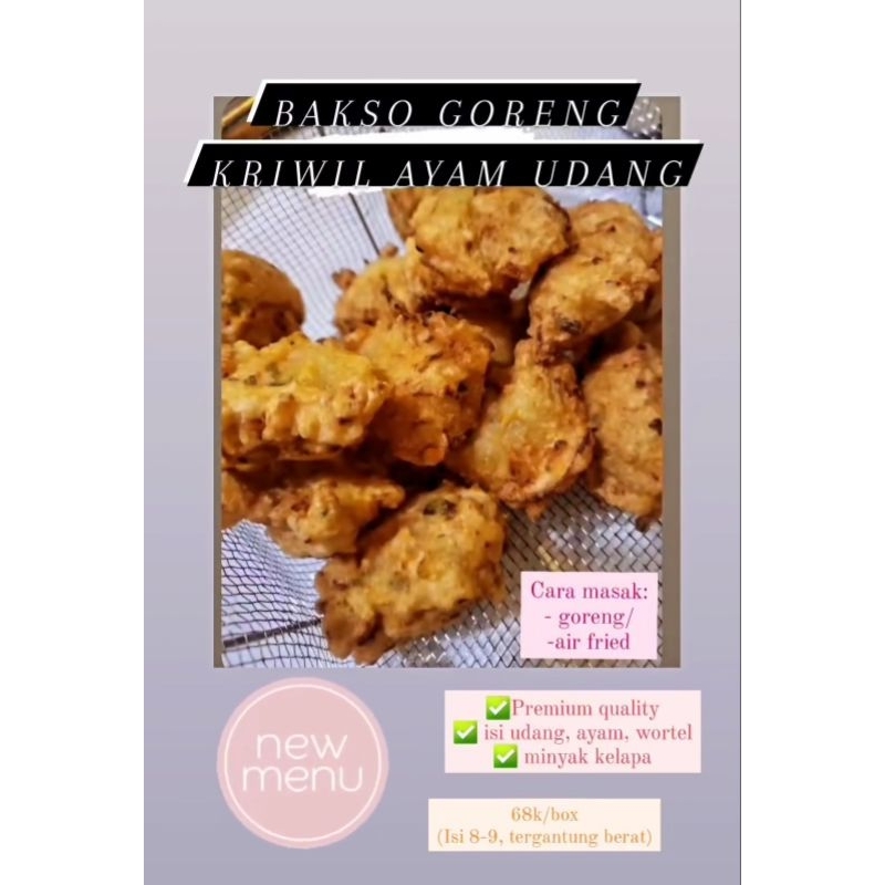 

PREMIUM HOMEMADE FROZEN FOOD BAKWAN UDANG KRIWIL