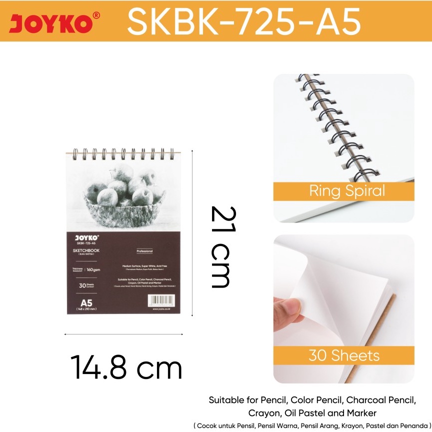 

Kejar Irit Buku Sketsa Gambar Sketch Book Joyko SKBK725A5