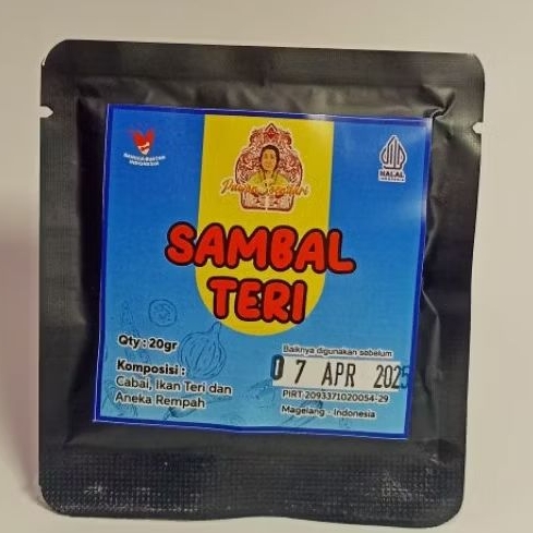 

Sambal Sachet Teri 20 Gr