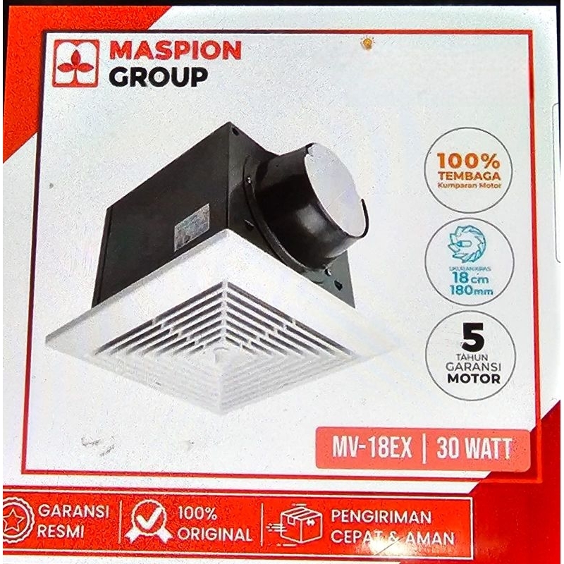 MASPION EXHAUST FAN CORONG PLAFON MV18EX (18CM)