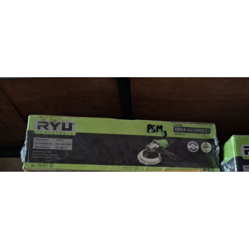 Mesin poles merk ryu 7 inci / angle polisher merk ryu 7 inch murah berkualitas RPO 180-1E