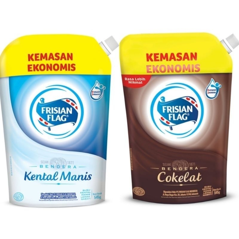 

PROMO Frisian Flag Susu Kental Manis Putih/Cokelat 545g EXP 2025