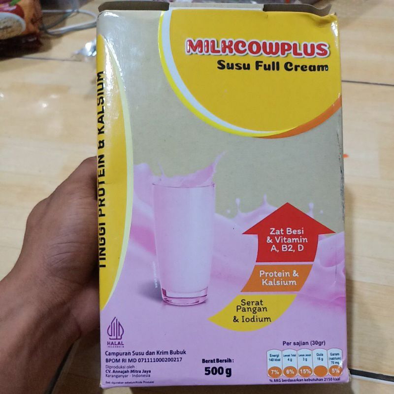 

MILKCOWPLUS Susu Full Cream Tinggi protein&Kalsium 500g