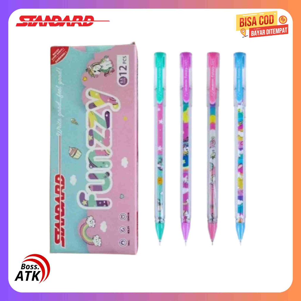 

Pulpen Pena Tulis Merk Standard Funnzy Gel Pen Standard Harga Satuan