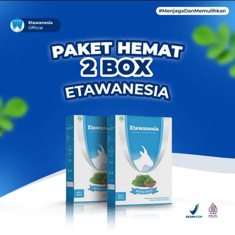 

[ 2Bok ] Susu Kambing Etawanesia Biru Plus Kelor | Atasi Nyeri Sendi, Paru Paru, Pencernaan