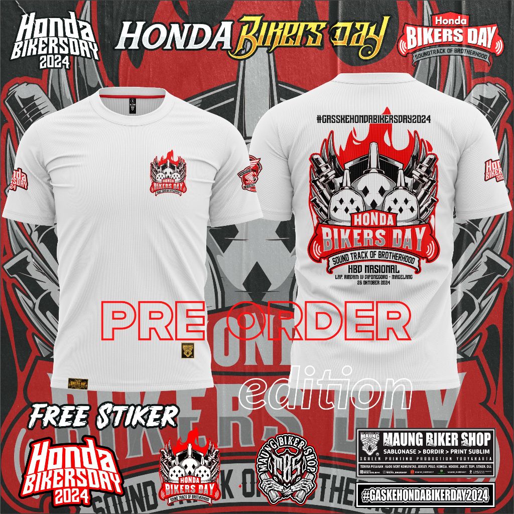 MAUNG_ HONDA BIKER DAY 2024 MAGELANG || KAOS HBD #HONDABIKERDAY2024