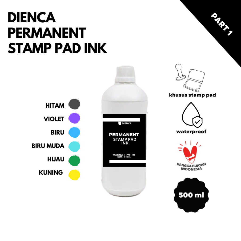

Dienca Permanent Stamp Pad Ink 500ml PART 1