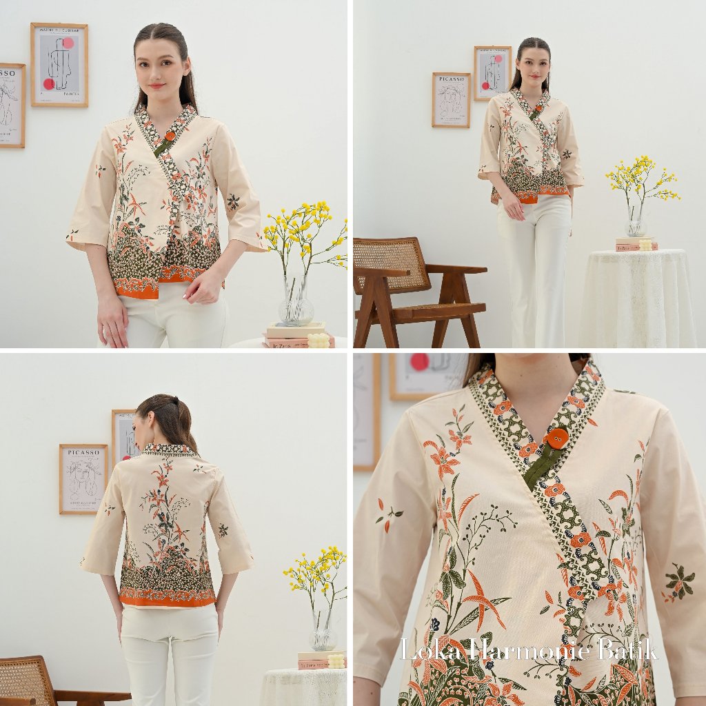 BEST SELLER 262 - BAJU ATASAN DRESS KEMEJA BATIK KELUARGA PASANGAN COUPLE ANAK MODERN KEKINIAN IMLEK