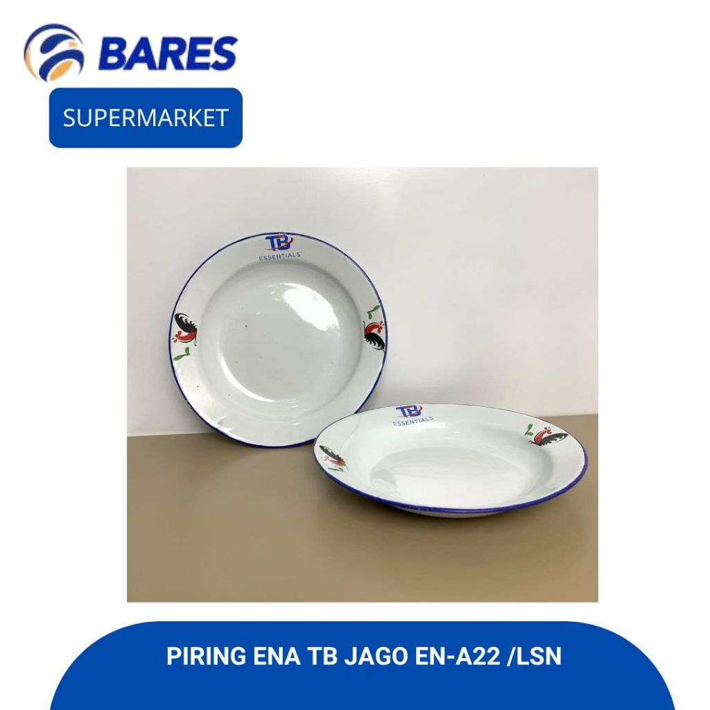 Piring Seng Jago | Piring Enamel 22 cm / lusin | Piring Jadul