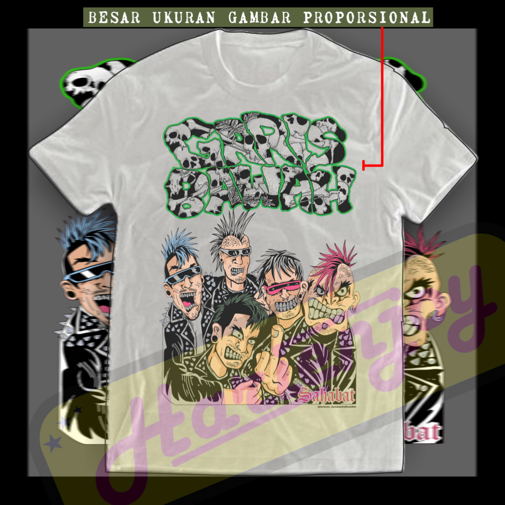 Official Merchandise Kaos dan kaset / T-Shirt Band Garis Bawah - Garis Bawah -  Sahabat Kaos Officia