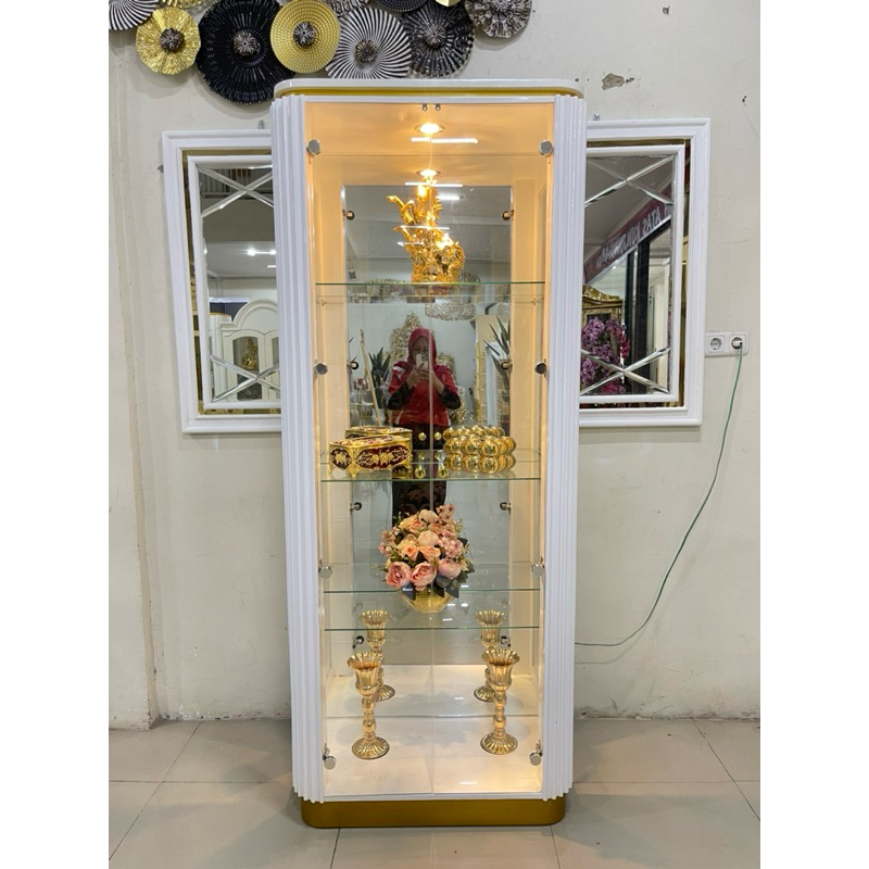LEMARI PAJANGAN/LEMARI KRISTAL/MEWAH FULL KACA/MODERN