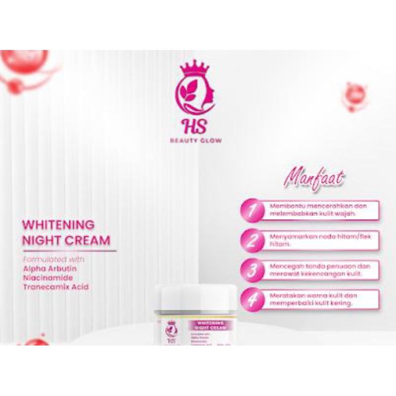 HS Beauty Glow NIGHT CREAM/CREAM MALAM WHTENING GLOW