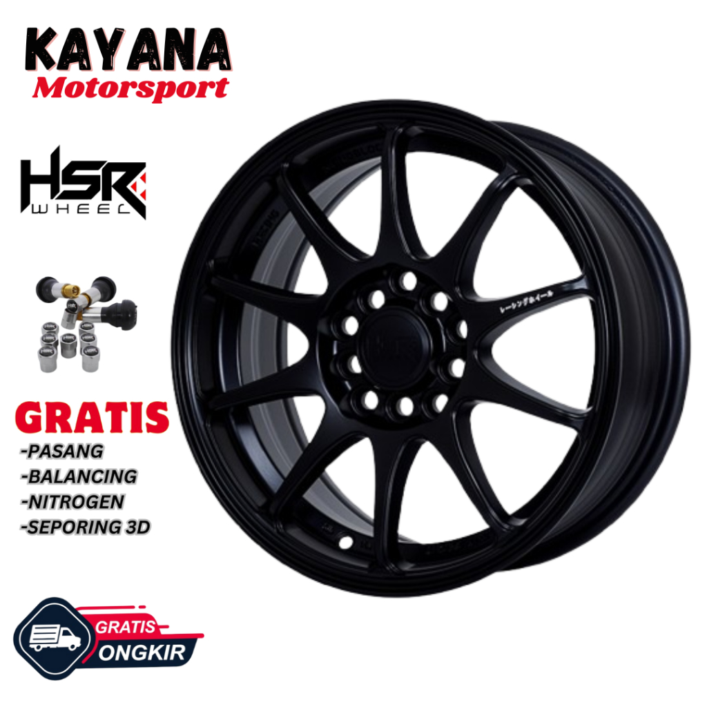 Velg Mobil Ertiga Sienta R15 Lebar 65 Et 42 Black Velg Mobil Murah R15 HSR Indy Boroko 05
