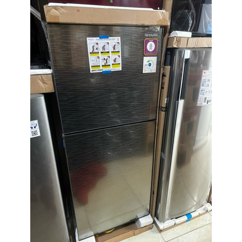 KULKAS SHARP PINTU 2 tipe 246xg pintu kaca kapasitas 205L