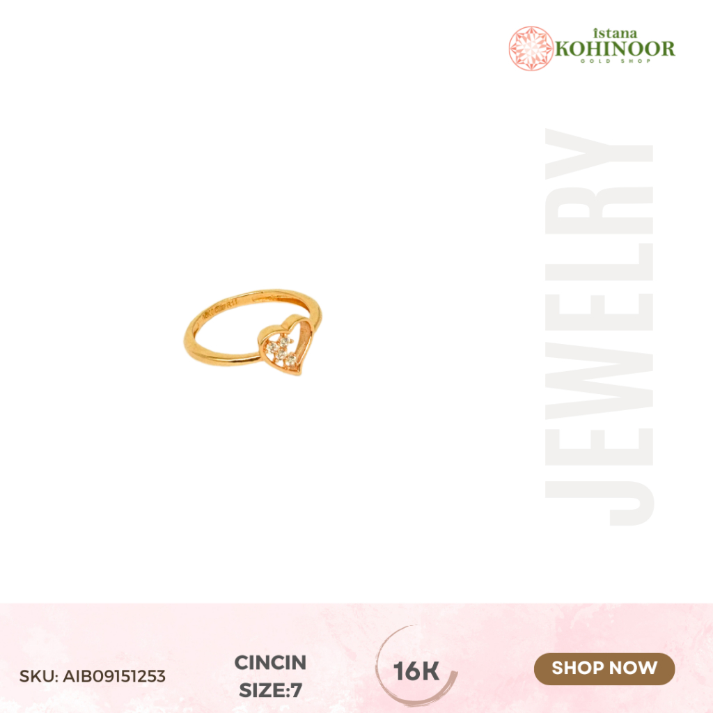 KOHINOOR CINCIN EMAS 16K GOLD VARIASI YELLOW GOLD