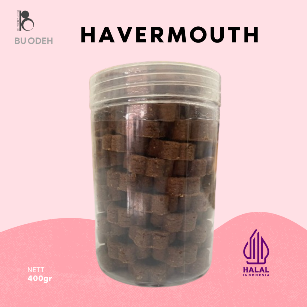 Havermouth Bu Odeh 400gr - Kue Kering Bu Odeh - Coklat