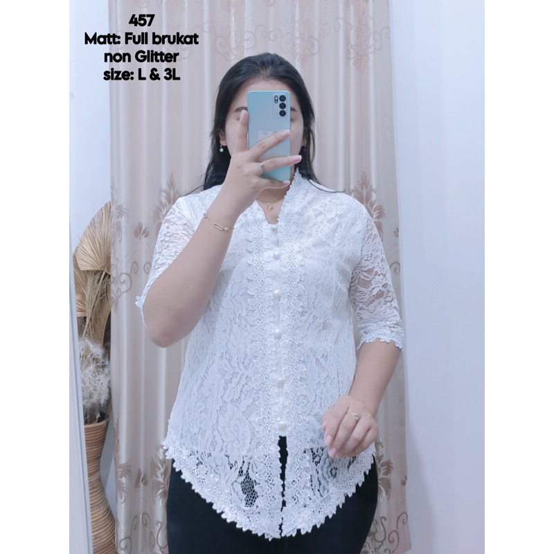 Atasan kebaya modern putih 457