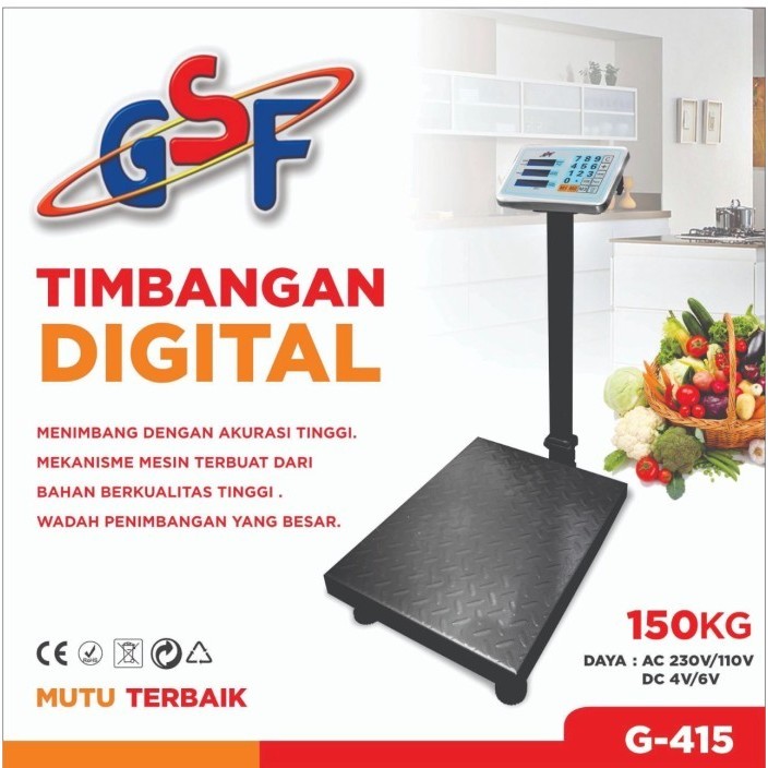 Timbangan Duduk Timbangan Barang Digital Serbaguna kapasitas 150kg GSF