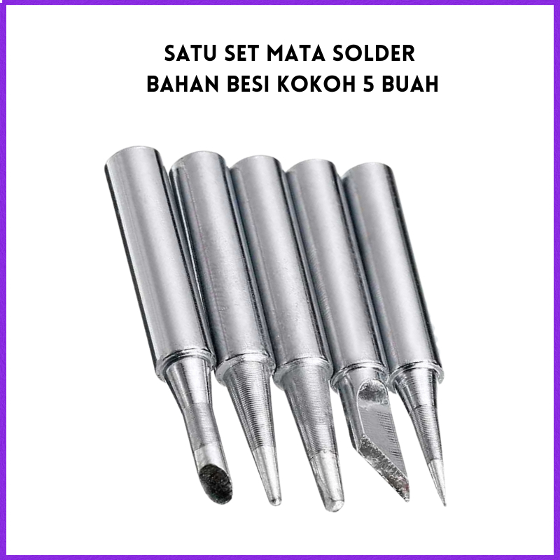 COD Set Mata Solder Tool Iron 5 buah / mata solder besi mata lancip