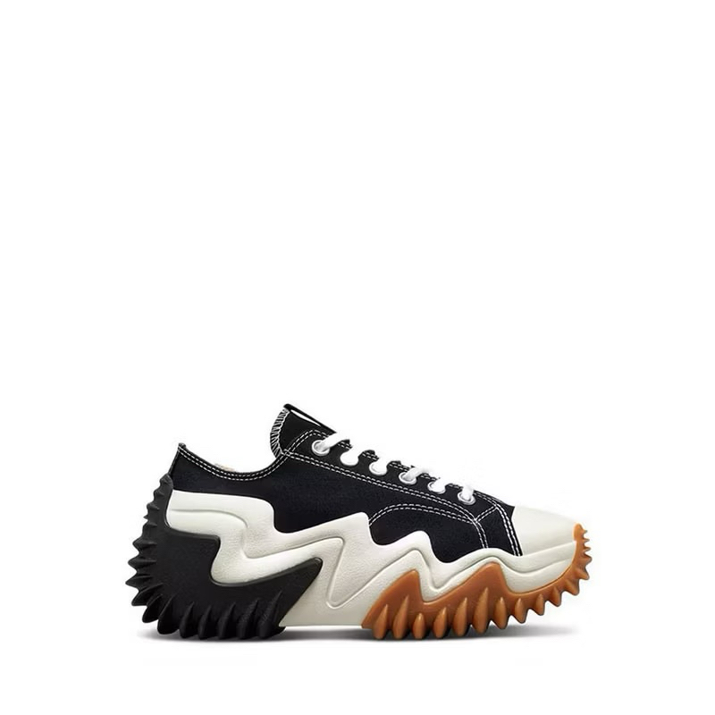 Converse Run Star Motion Canvas Platform Unisex Sneakers - Black
