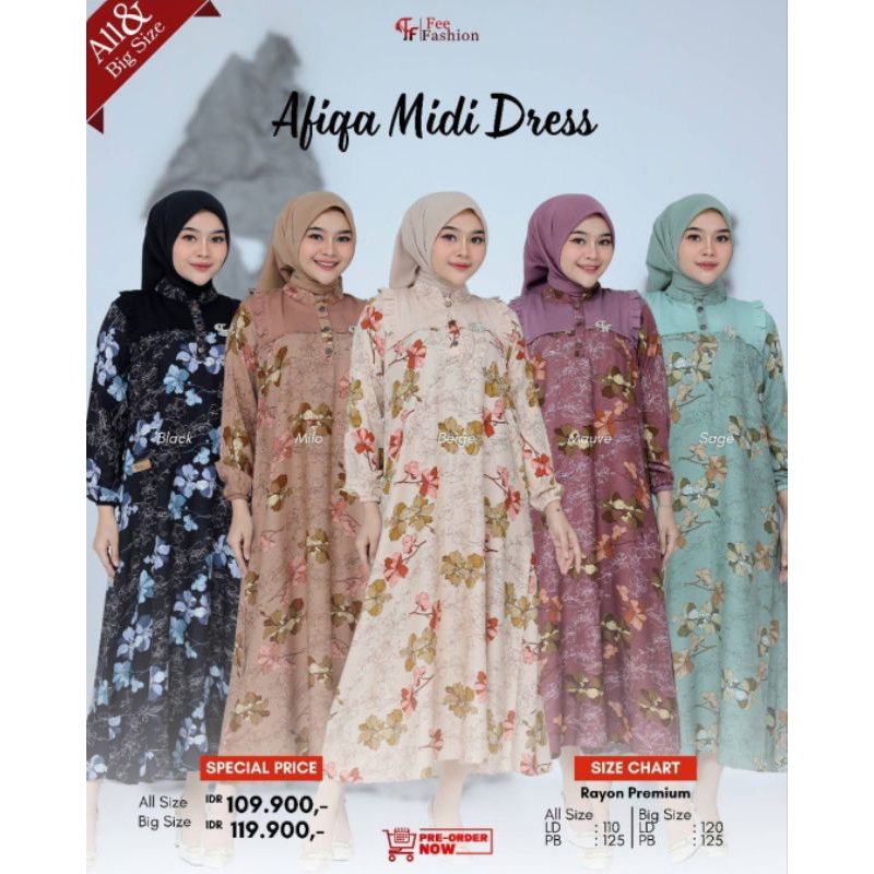MIDI DRESS | Afiqa Midi Dress | Fee Fashion