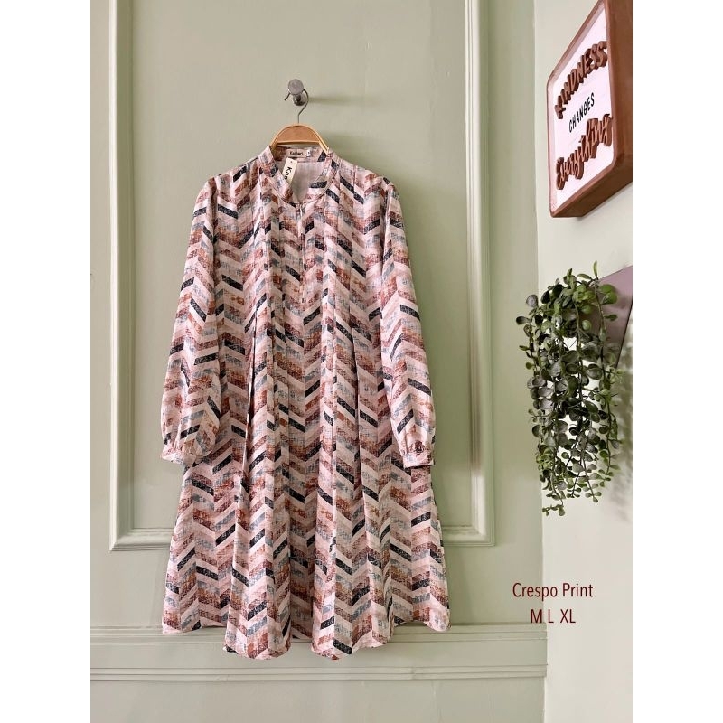 Long tunik kamari original, crespo print best quality ,long tunik wanita murah , tunik busui.