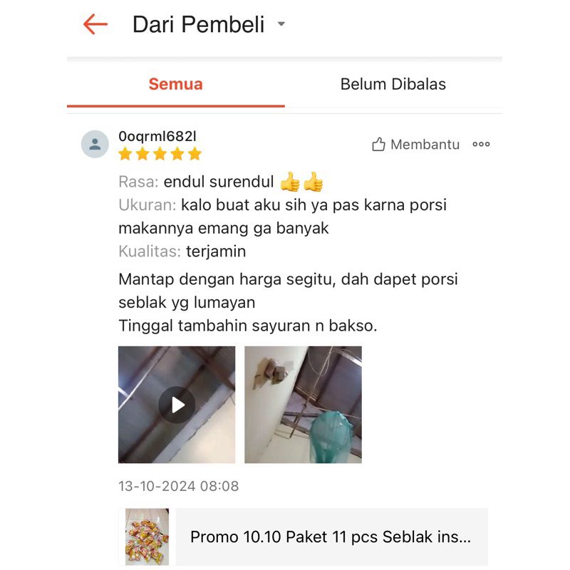 

Nafariz724 Paket 11 Pcs Seblak Nu Abhi Paket Reseller
