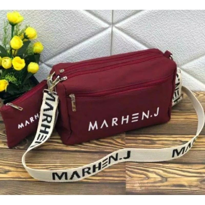 (PRELOVED) MARHEN J tas selempang kanvas 3 ruang