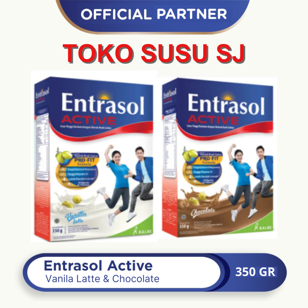 

ENTRASOL ACTIVE VANILLA LATTE CHOCOLATE MOCHACCINO 350 GRAM aktif//VANILA/COKLAT/MOKA/MOCHA/350GR/360