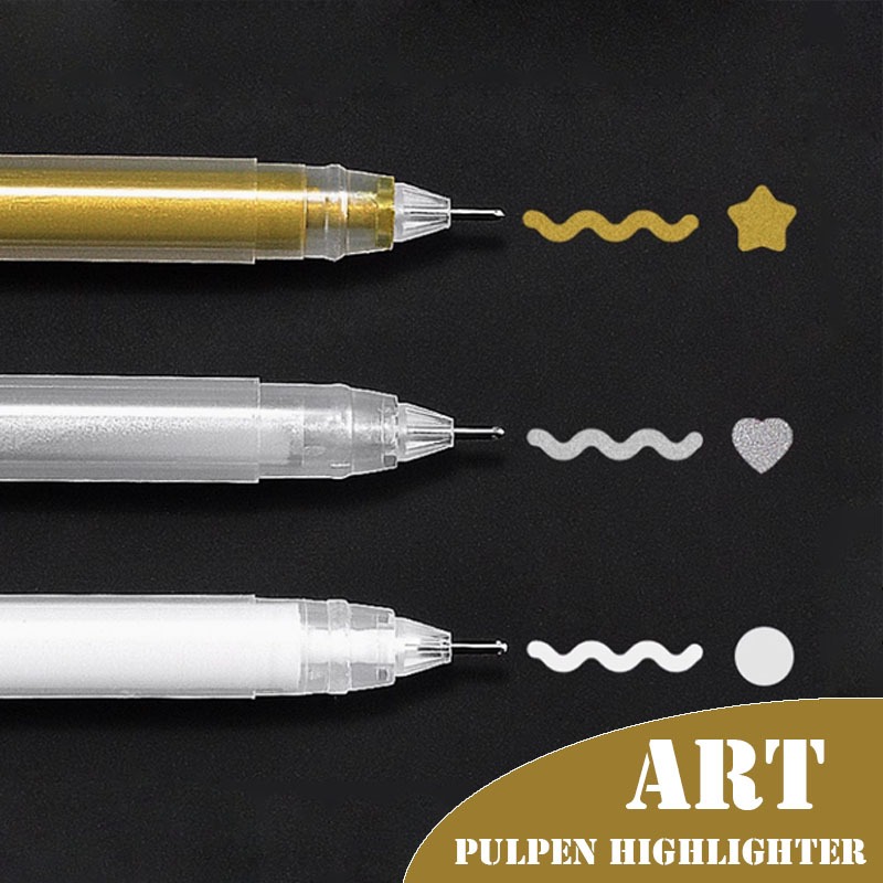 

Pulpen Highlight Pen Tinta Putih White Art Craft Pigment Liner Pen Pena
