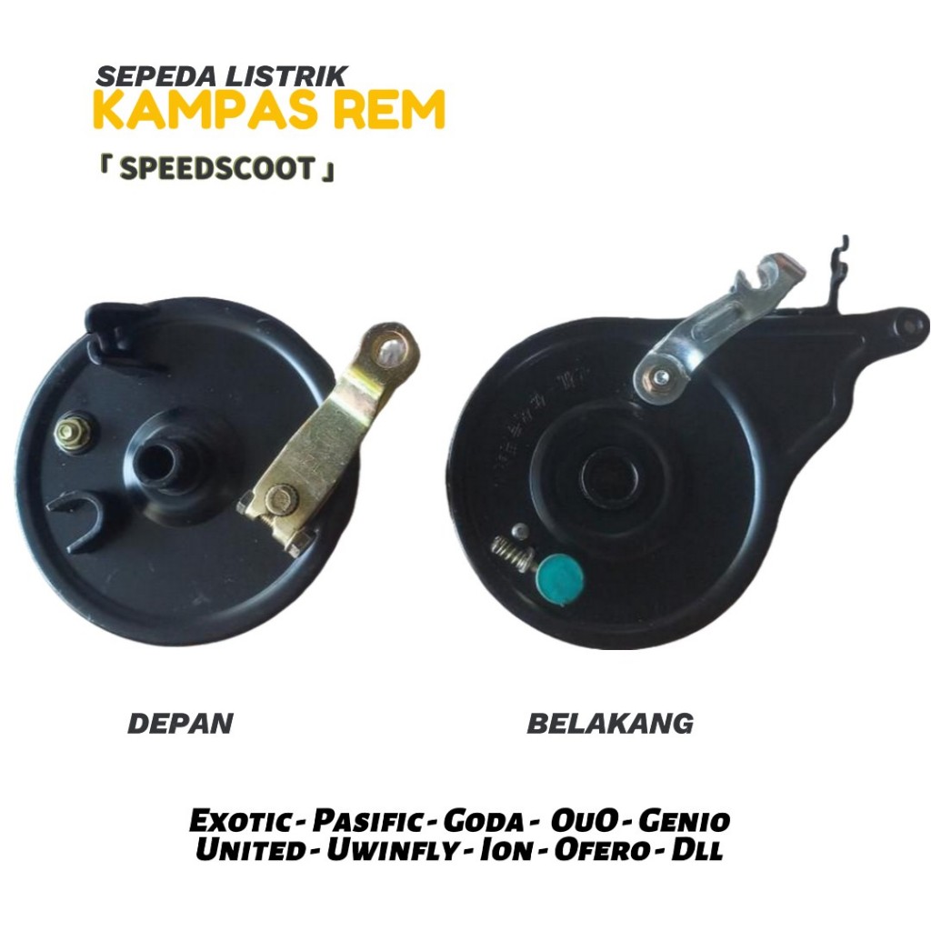Kampas Rem Sepeda Listrik Set Tutup Tromol