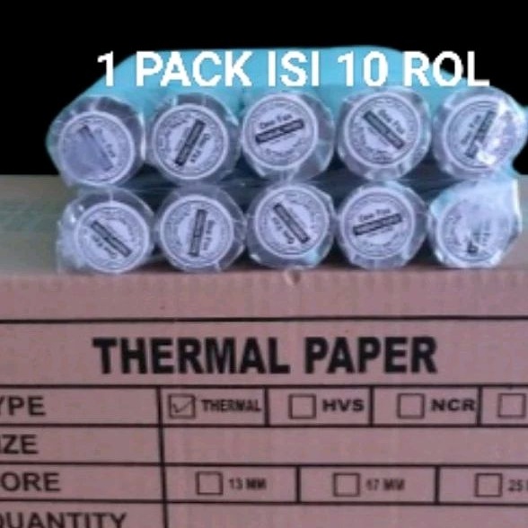 

Harga Terbaru kertas kasir thermal 58x3mm paket 1Roll