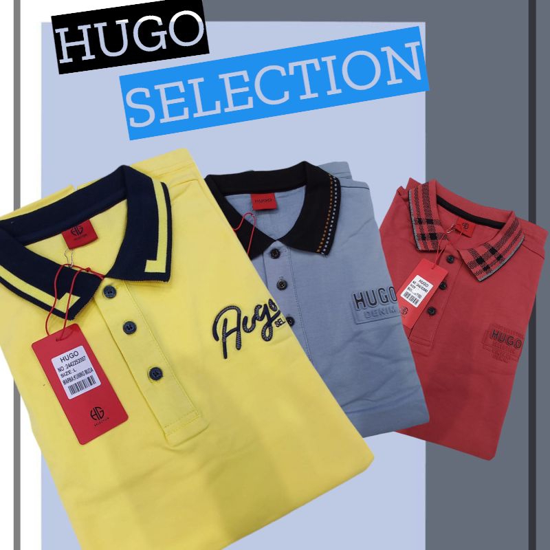 Kaos Kerah Polo Hugo Selection ORIGINAL 100% Spandek Tebal