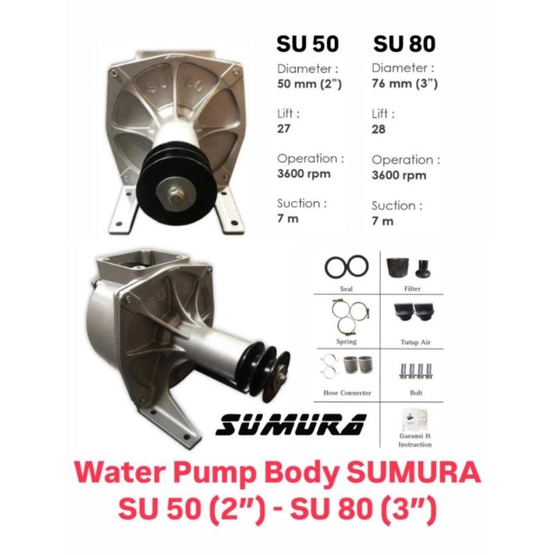 water pump body  Su50 2" / Su80 3" pompa air