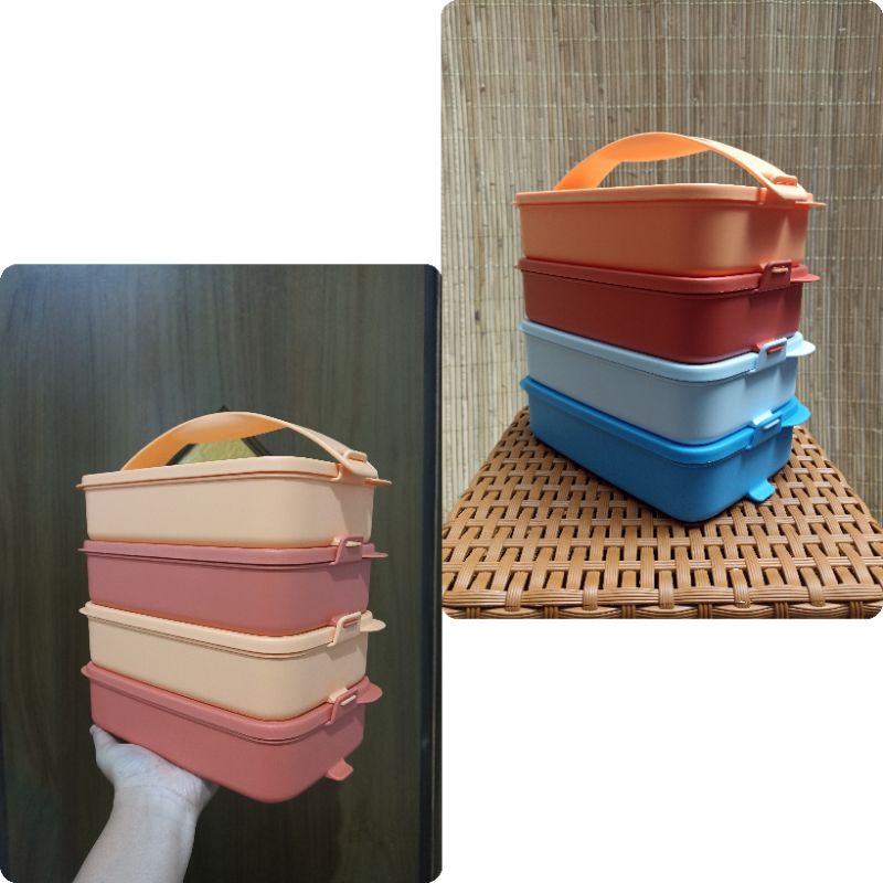 CTG ( Click To Go) rectangular 4 susun Tupperware / rantang kotak