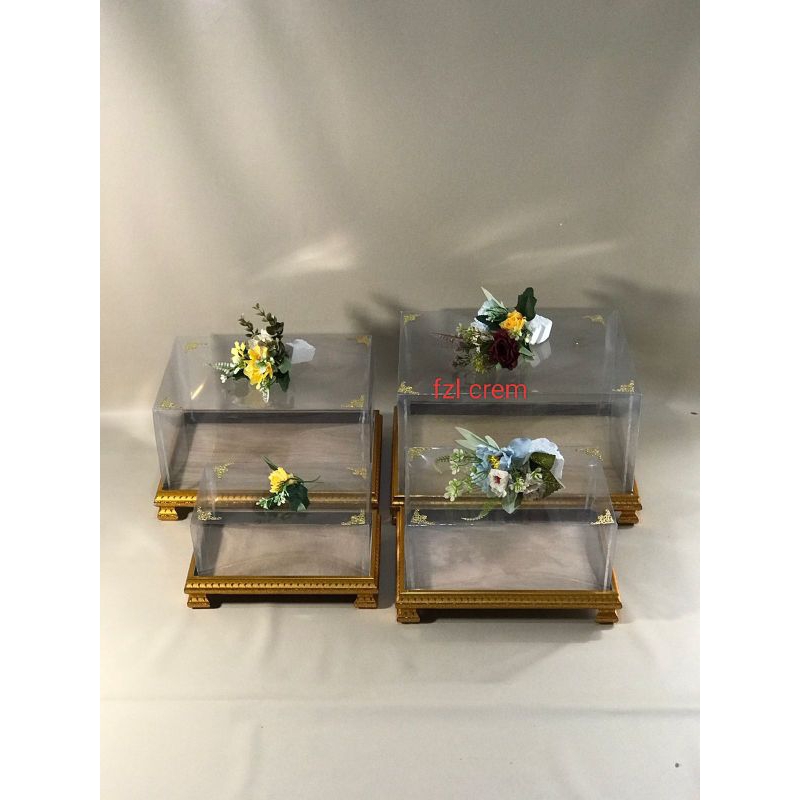 

kotak seserahan hantaran frem fiber 1 set isi 4 plus tutup mika