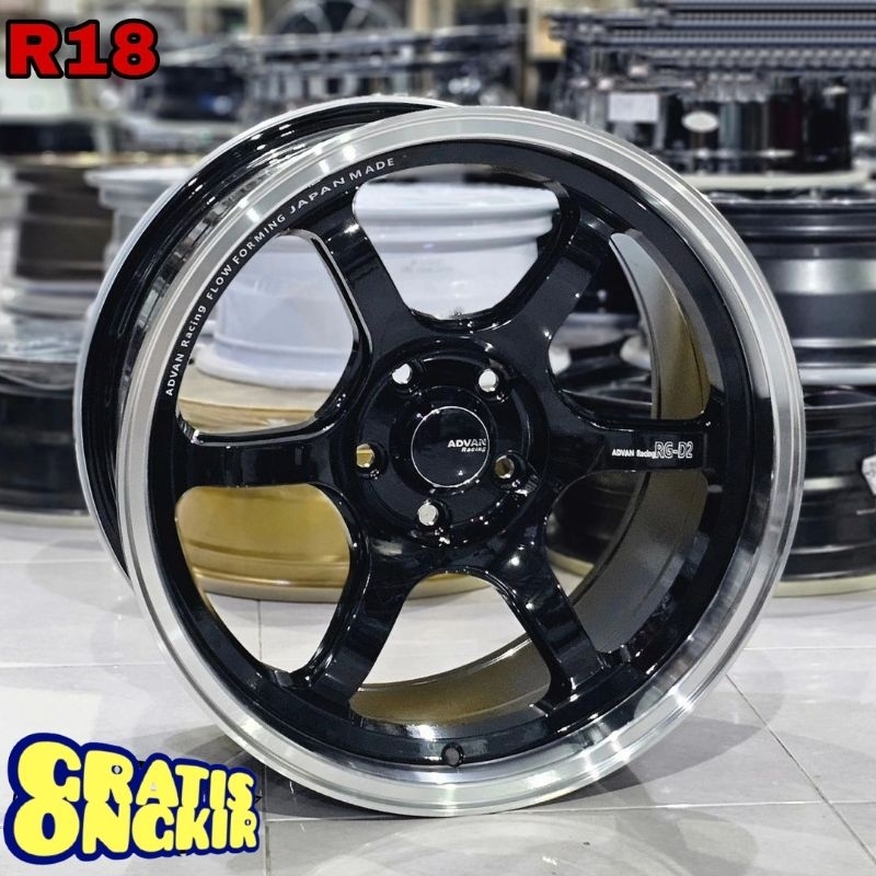 velg mobil racing R18 ADVAN RG D2 LEBAR 9,5 velg mobil ring 18 velg racing mobil import termurah ber