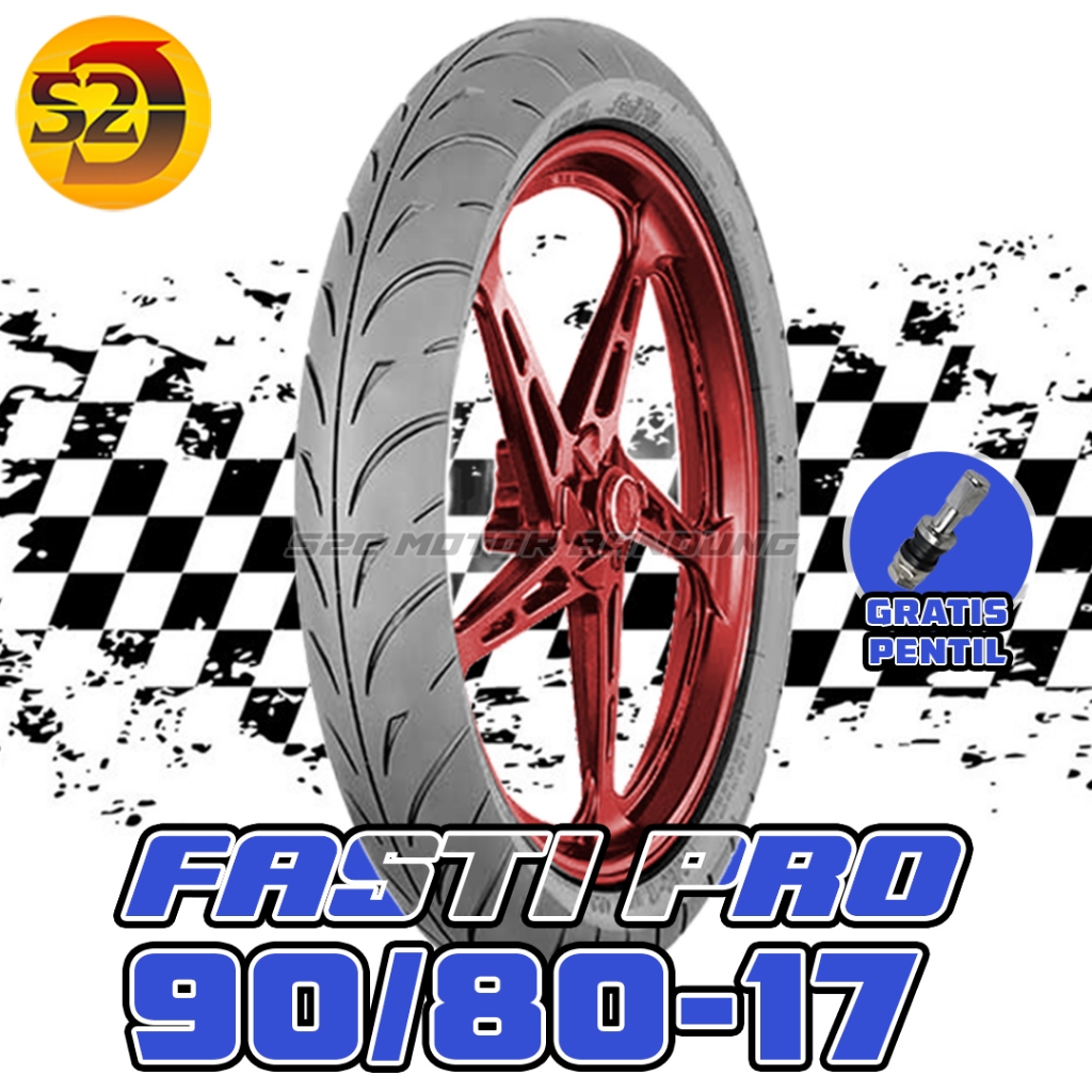 BAN LUAR BALAP KOMPETISI IRC FASTI PRO 90/80-17 90 80 - 17 TUBELESS SOFT COMPOUND 100% ORIGINAL