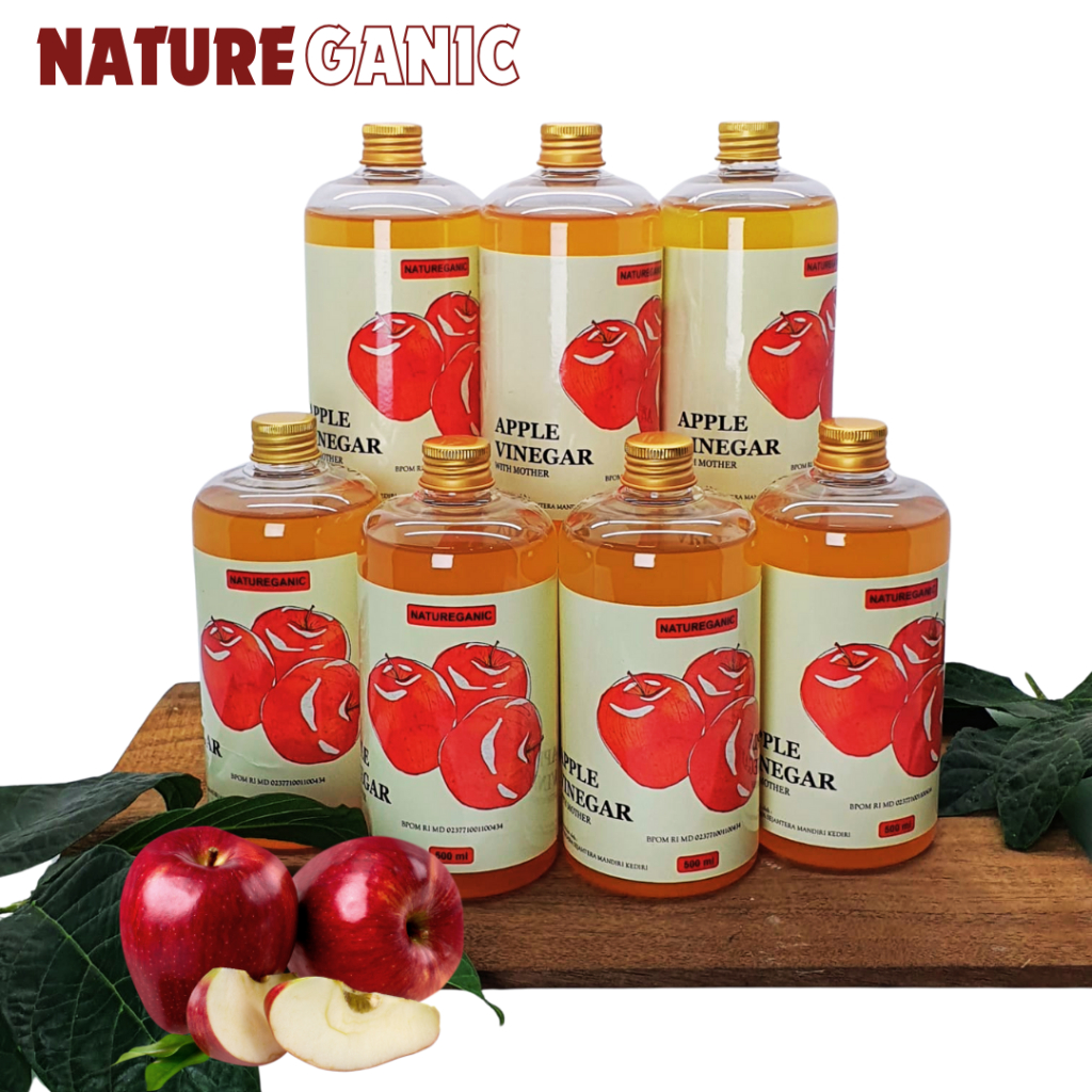 

CUKA APEL 500ml ORIGINAL ORGANIC WITH MOTHER NATUREGANIC | Cuka Apel Diet Kolesterol darah Tinggi